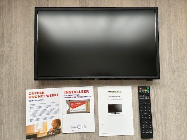 22" Kleuren TV voor camper 12V met DVD speler, Ophalen, Gebruikt