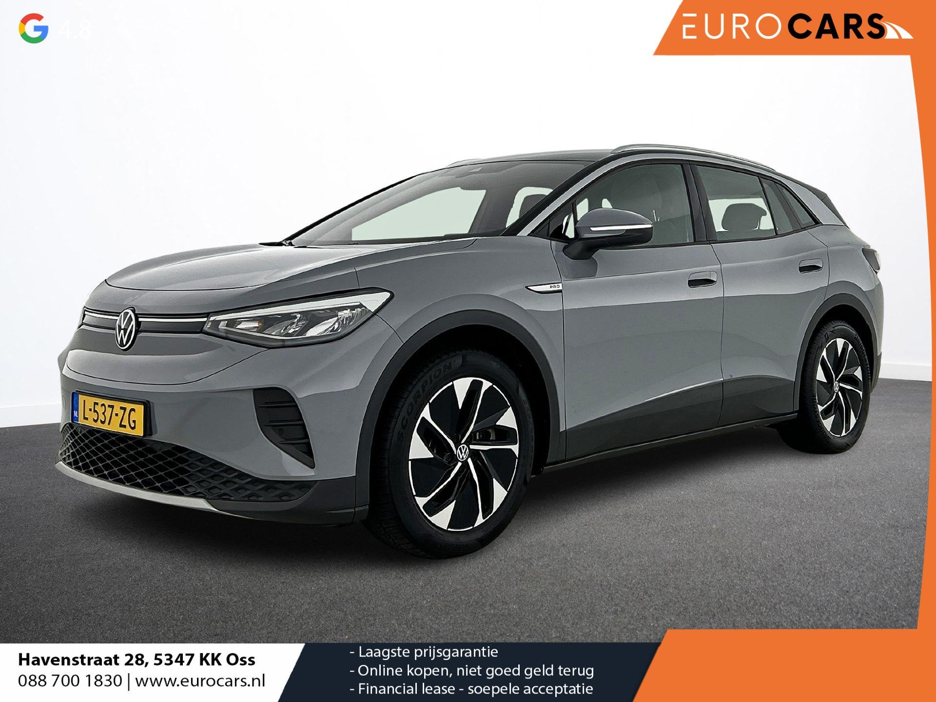 Volkswagen ID.4 Life 77 kWh Style Pack Navigatie Apple Carpl, Automaat, Origineel Nederlands, Grijs, 204 pk
