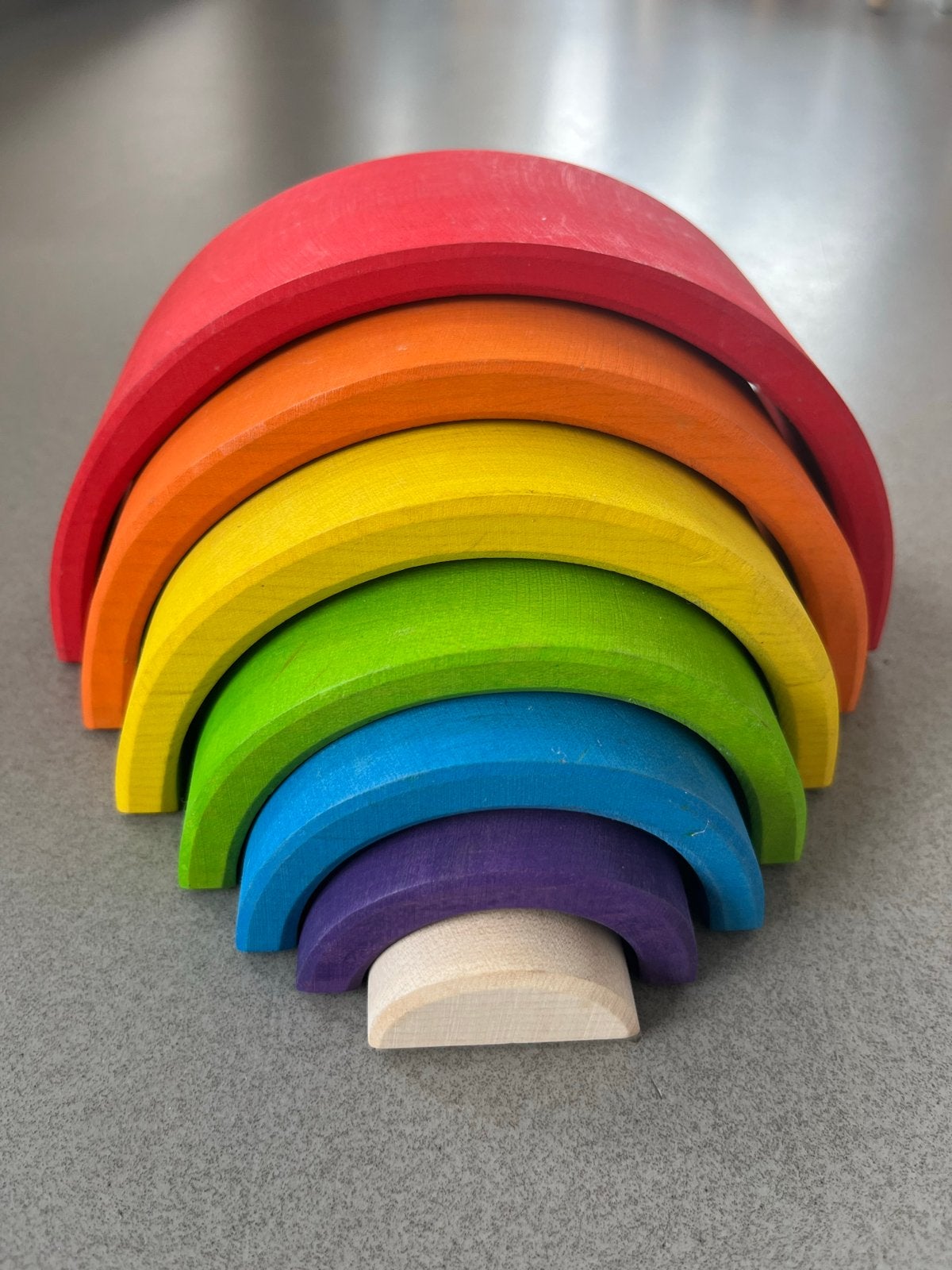 Goki Houten Regenboog Stapelblokken - Educatief Speelgoed, Ophalen of Verzenden, Gebruikt, Knutselen