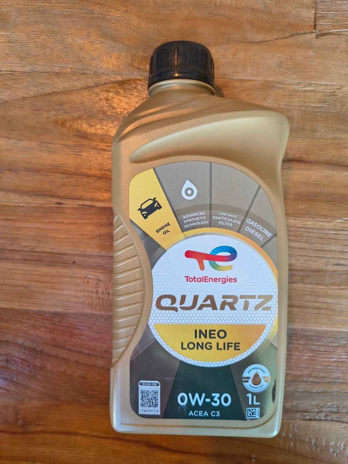 Nieuwe fles TotalEnergies Quartz Ineo Long Life 0W-30 olie, Ophalen of Verzenden, Nieuw, Universele onderdelen
