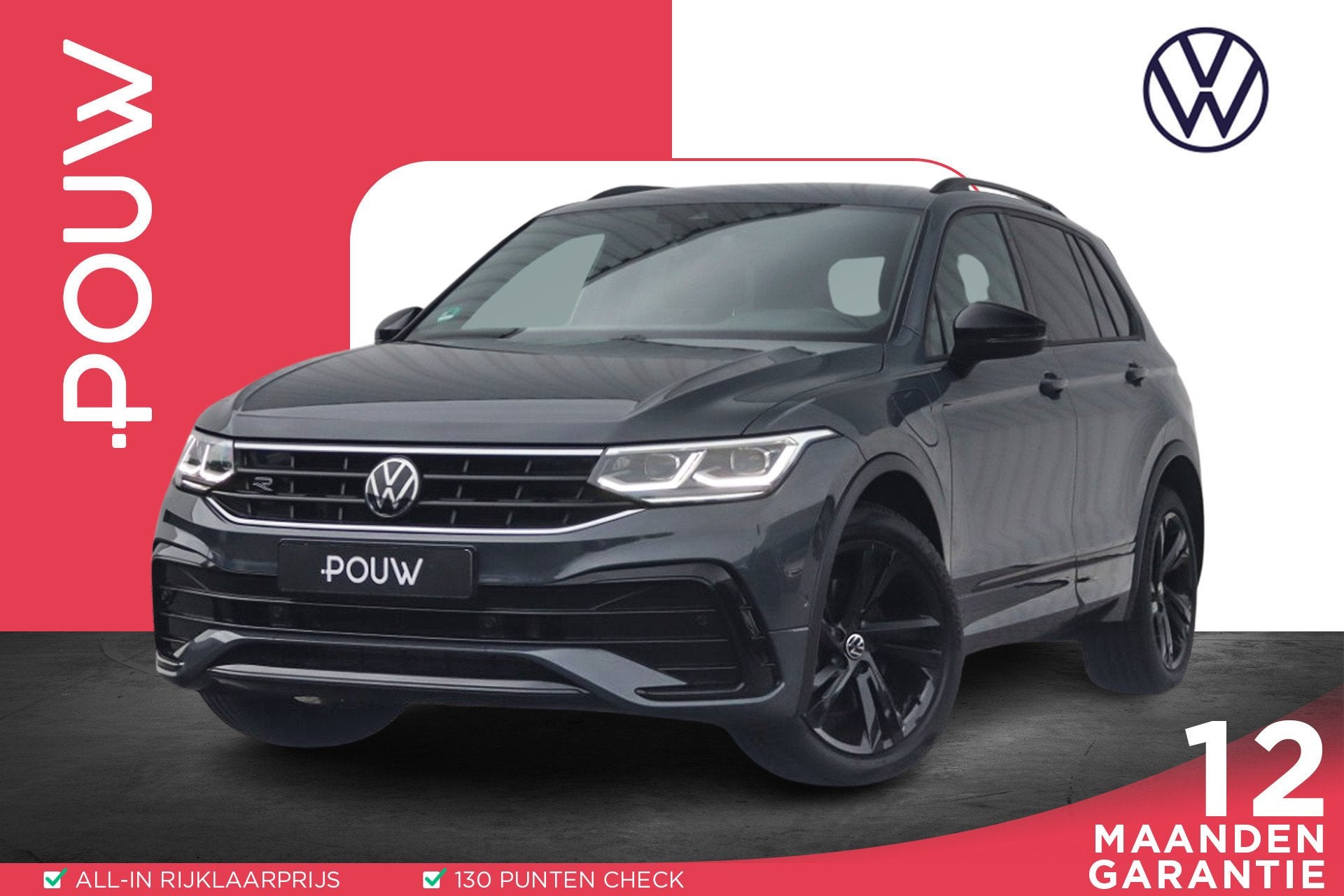 Volkswagen Tiguan 1.4 TSI eHybrid 245pk DSG R-Line Business+, Stof, Euro 6, 4 cilinders, Grijs