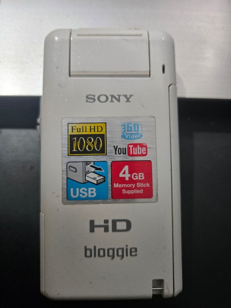 witte Sony Bloggie MHS-PM5,, Audio, Tv en Foto, Videocamera's Digitaal, Ophalen, Full HD, Gebruikt, 20x of meer