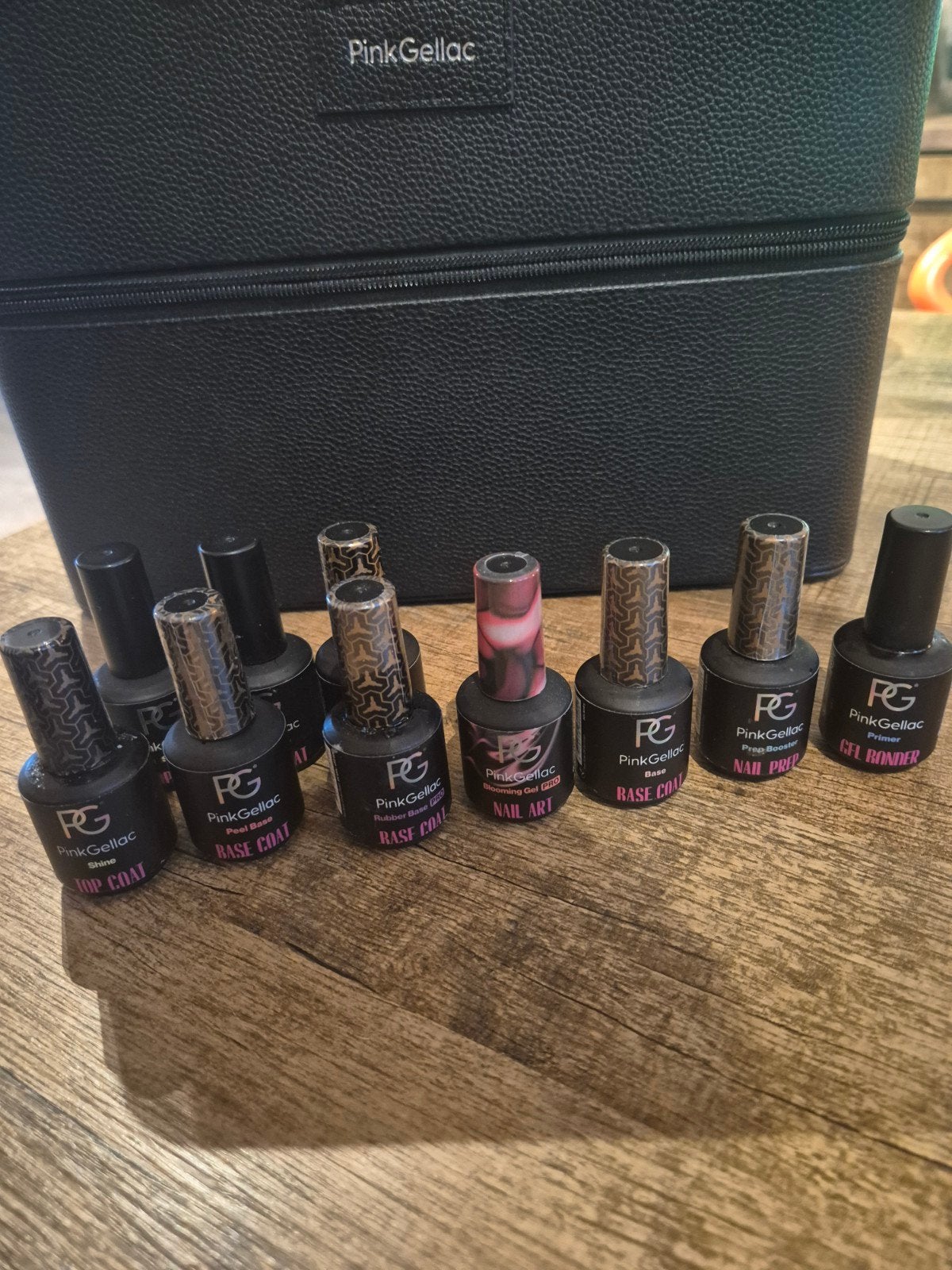 Diverse potjes Pink gellac, Ophalen