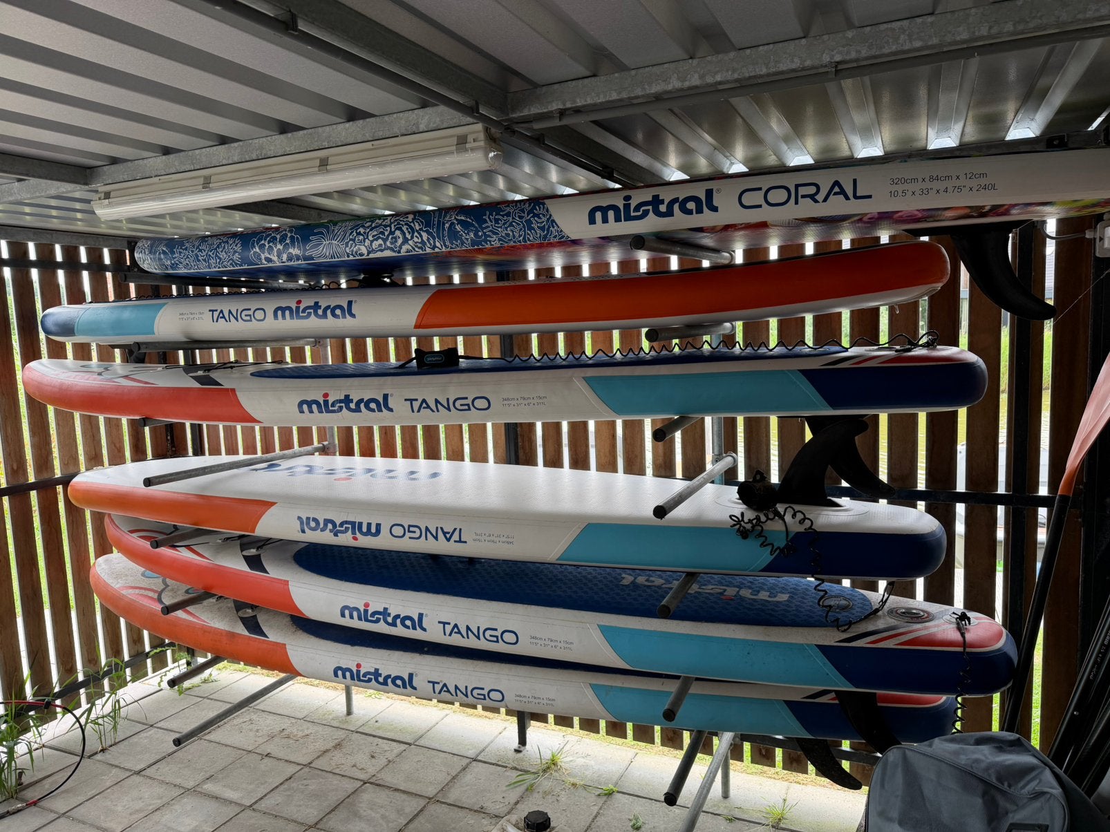 6 st. SUP planken Mistral met toebehoren, Ophalen, Gebruikt, SUP-boards