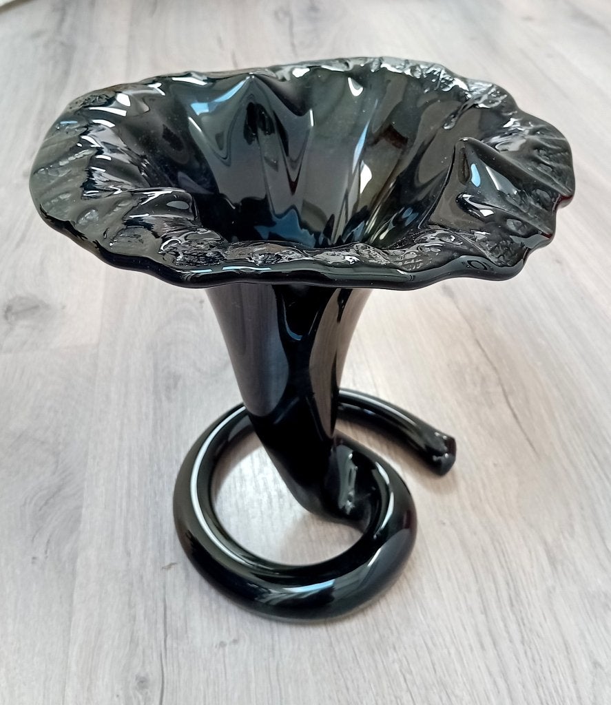 vintage art nouveau stijl zwarte leile vaas, Verzenden
