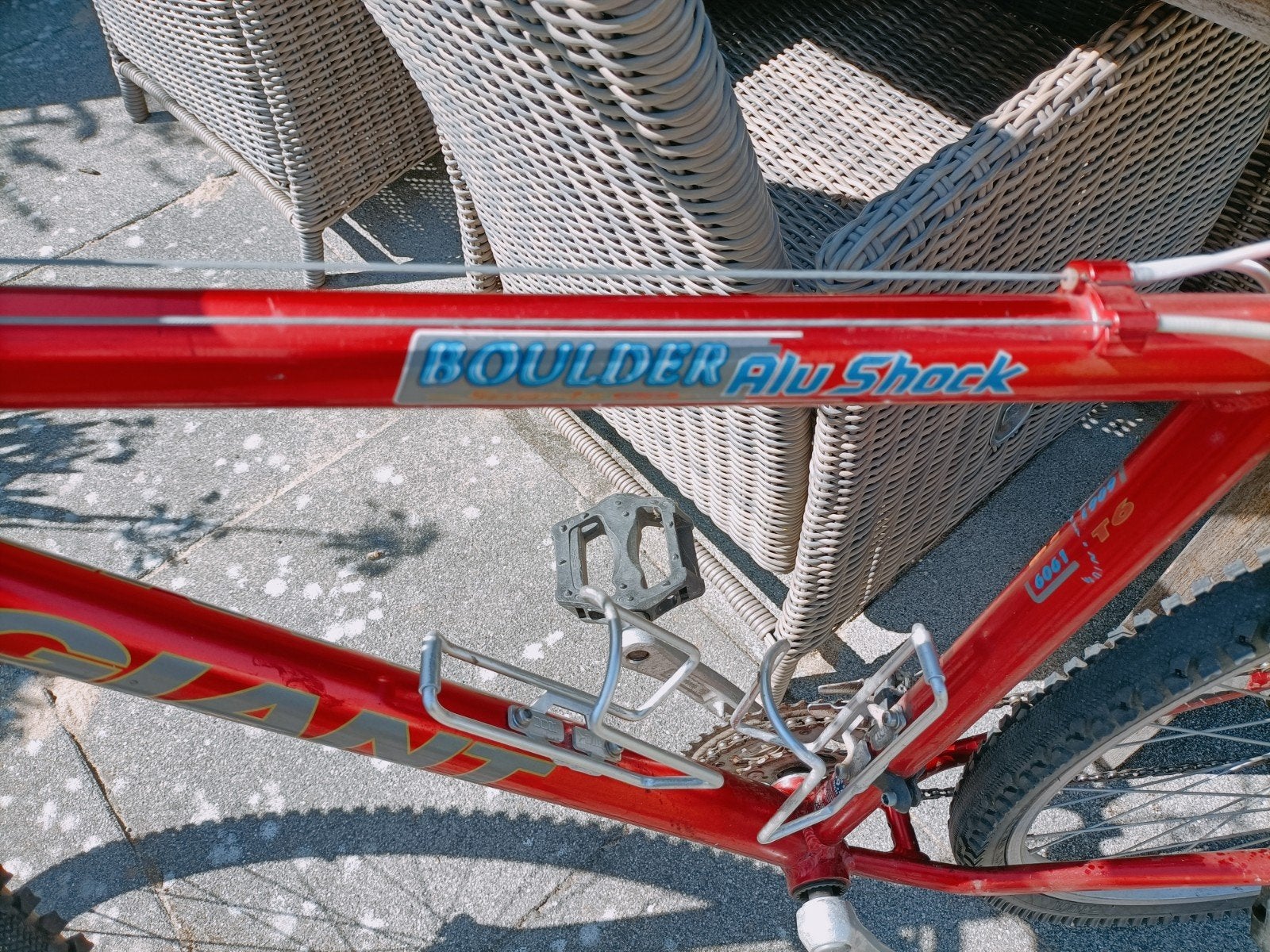 Giant Boulder Alu Shock Mountainbike - Rood, Ophalen, Gebruikt, Hardtail, Giant