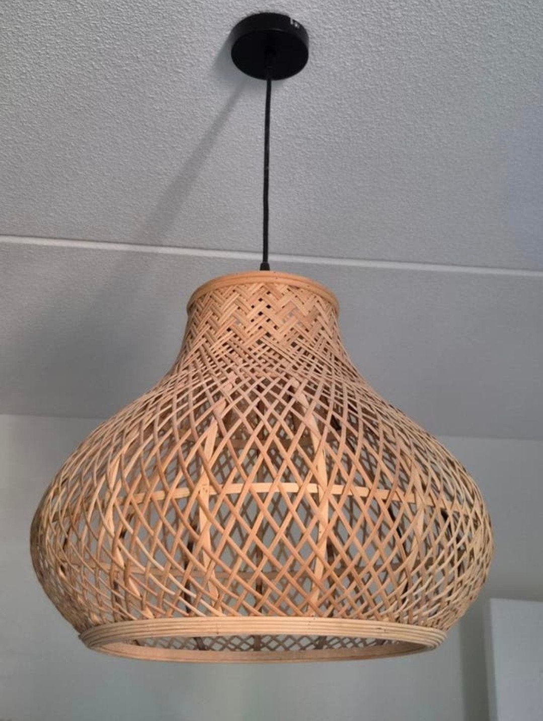 Hanglamp Kwantum Brisa, Huis en Inrichting, Lampen | Hanglampen, Ophalen, Bohemian, Ibiza, rotan, kinderkamer, modern, Overige materialen