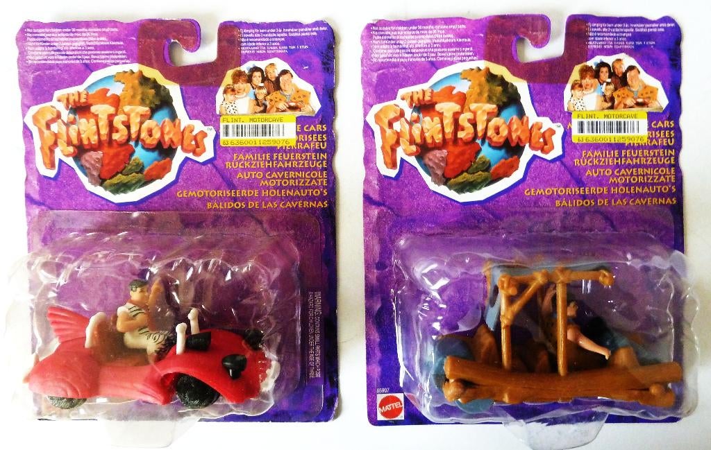 The Flintstones Mattel  1993 gemotoriseerde Holenauto's MOC, Ophalen of Verzenden, Zo goed als nieuw, Film, Actiefiguur of Pop