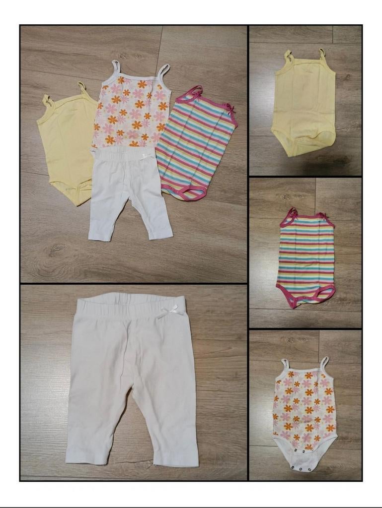 3 Rompers en een legging, Zeeman, Meisje, Ophalen of Verzenden, Zo goed als nieuw