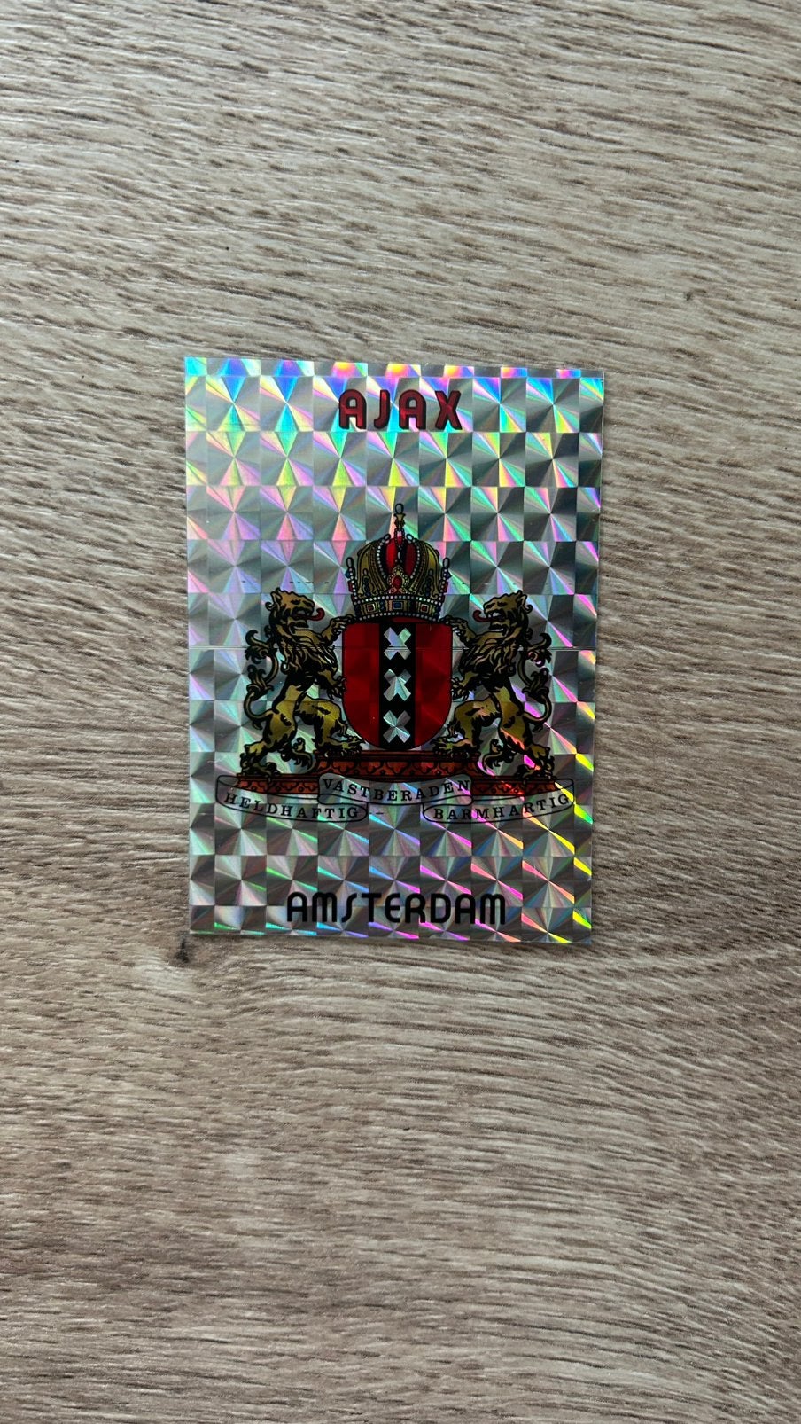 Panini Voetbal 86 plaatje Embleem Ajax, Verzenden, Zo goed als nieuw, Sticker