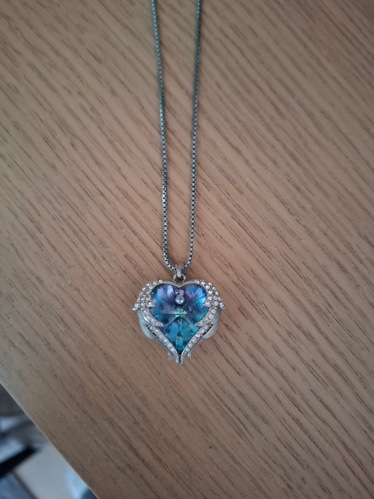 Swarovski Ketting Blauw Hart, Ophalen of Verzenden, Blauw