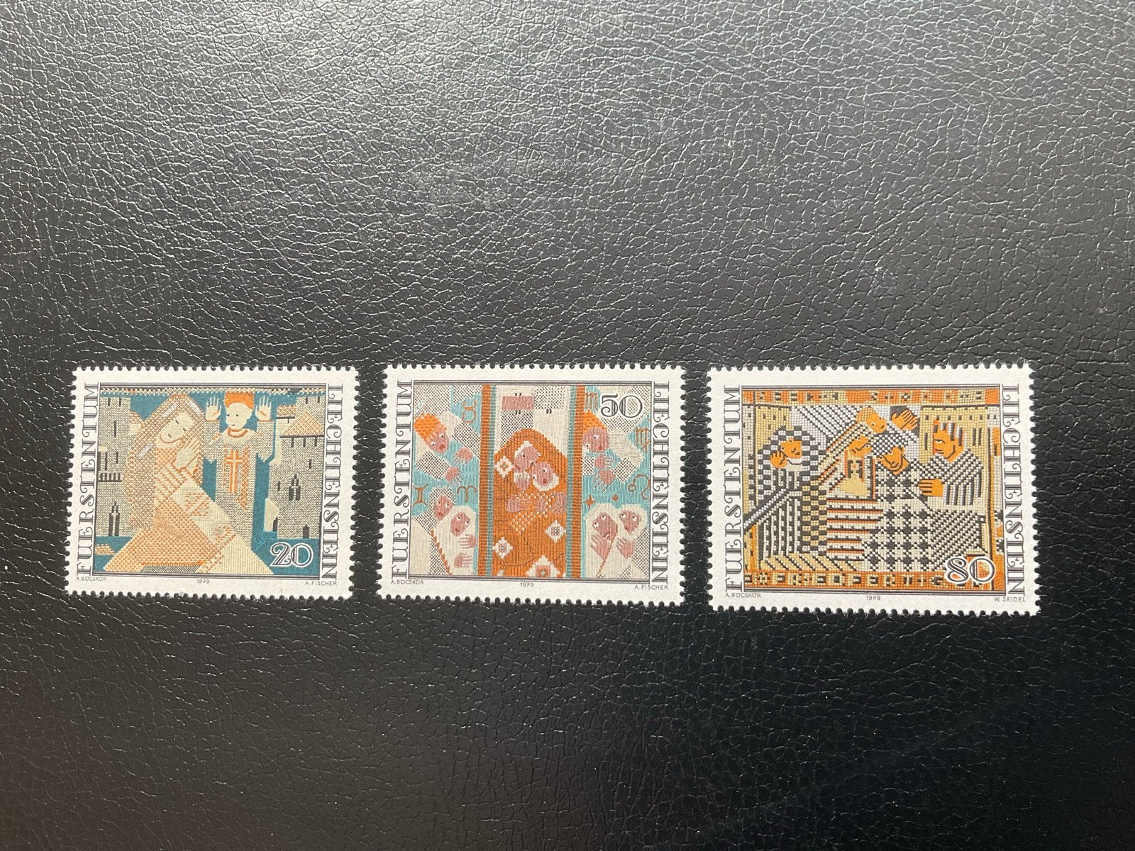 Liechtenstein 1979: Postfrisse postzegels - Koptische weefse, Verzenden, Na 1940, Postfris