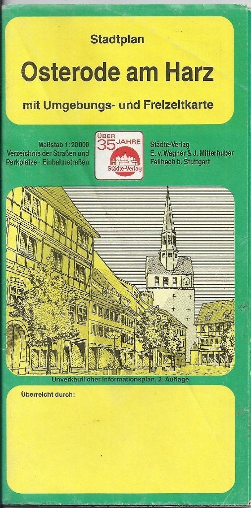 Pl5 plattegrond osterode am harz, Boeken, Atlassen en Landkaarten, Gelezen, Ophalen of Verzenden, Landkaart, Duitsland