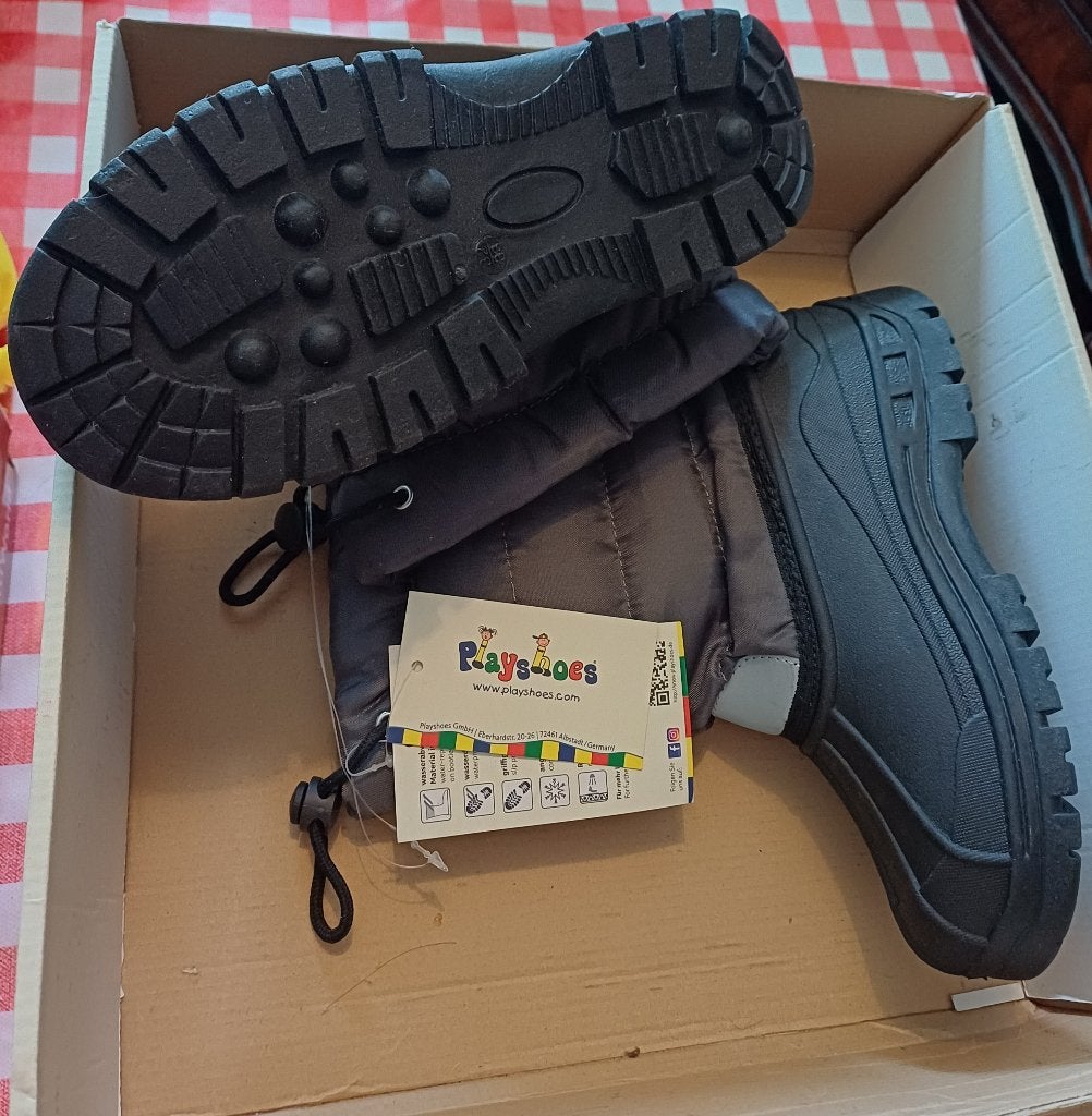 Snowboots Playshoes kind maat 32/33 antraciet Nieuw!, Kinderen en Baby's, Jongen of Meisje, Nieuw, Ophalen of Verzenden, Laarzen