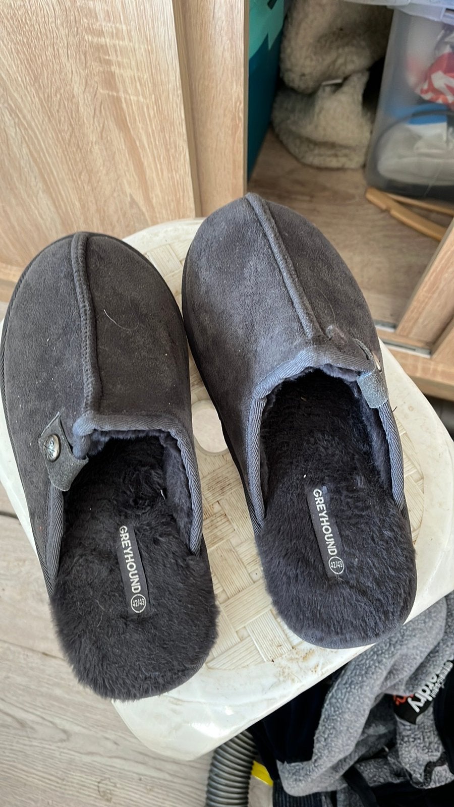 Vandaag ophalen heren  pantoffels maat 42/43, Ophalen, Gedragen, Overige kleuren, Pantoffels of Sloffen