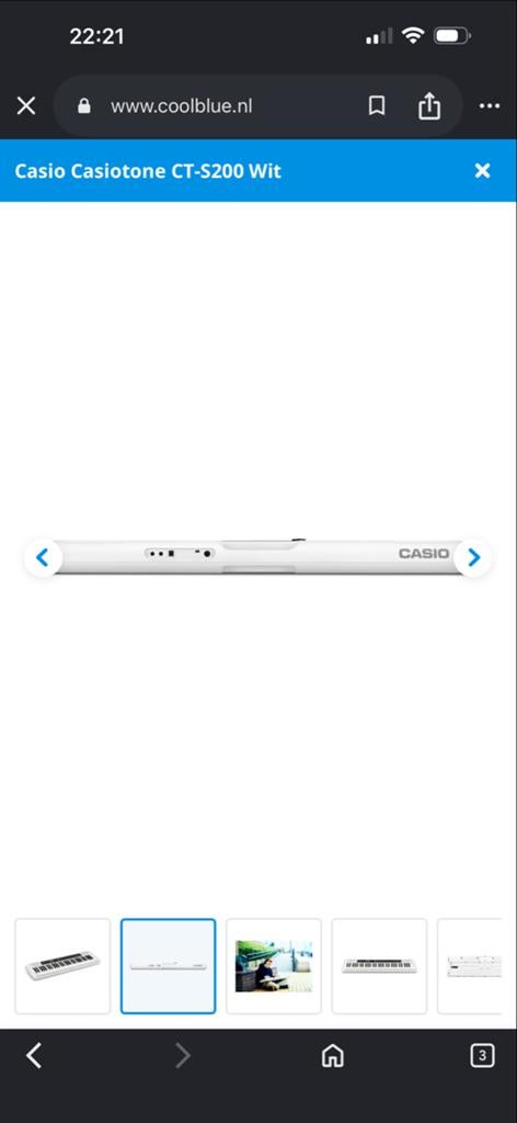 Casio Casiotone CT-S200 Wit Digitaal Piano, Ophalen of Verzenden, Nieuw