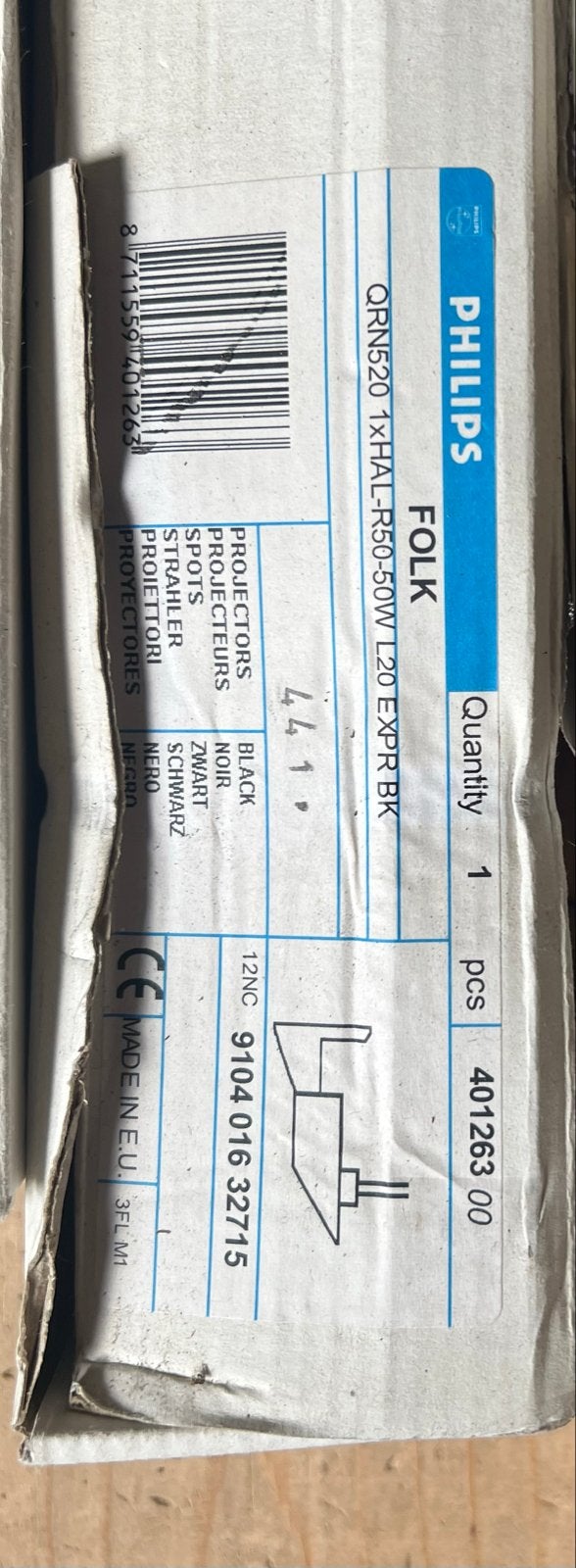 Set van 5 Philips inbouwspots, volledig verstelbaar, Halogeen, Gebruikt, GU5.3, Ophalen of Verzenden