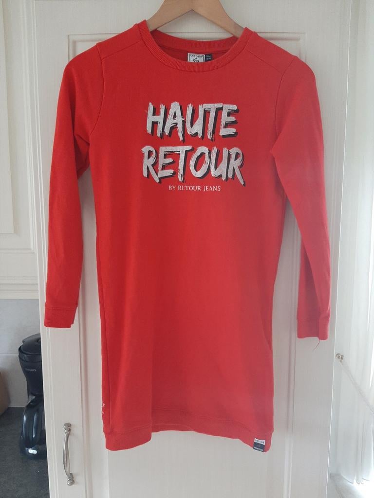 Nieuwe rode retour jurk maat 9 / 10  146 152, Meisje, Nieuw, Ophalen of Verzenden, Jurk of Rok