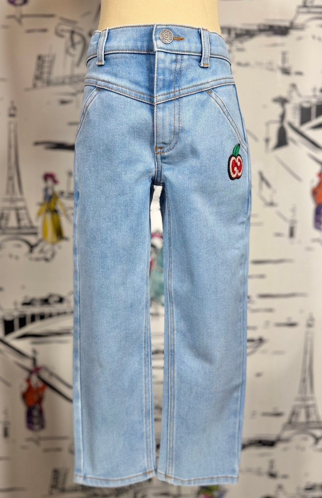 Gucci GG apple spijkerbroek jeans maat 6 (495 euro)