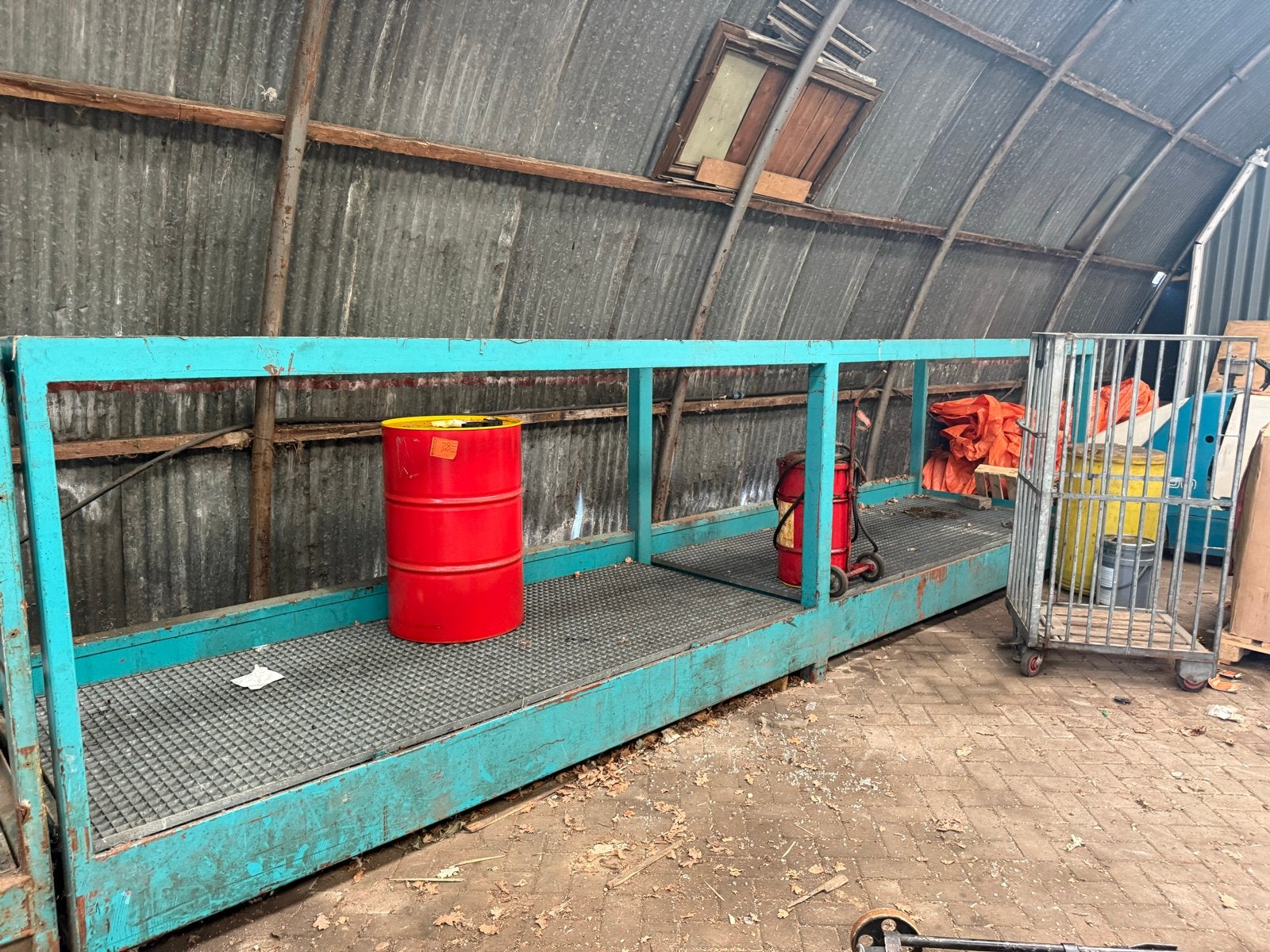 Lekbak voor olievaten - 600x130x150 cm, Ophalen