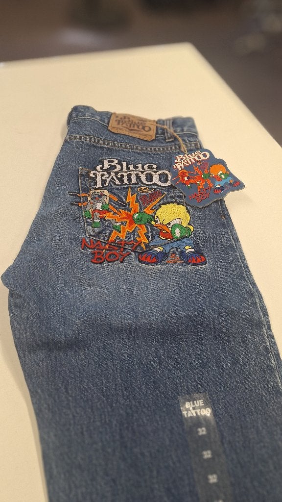 BLEU TATTOO JEANS, Kleding | Heren, Ophalen, Blauw, Overige jeansmaten, BLEU TATOO