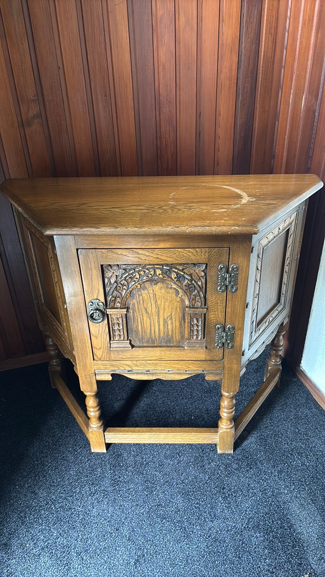GRATIS Opknap project. Eiken Canted Kastje / Halmeubel, Ophalen