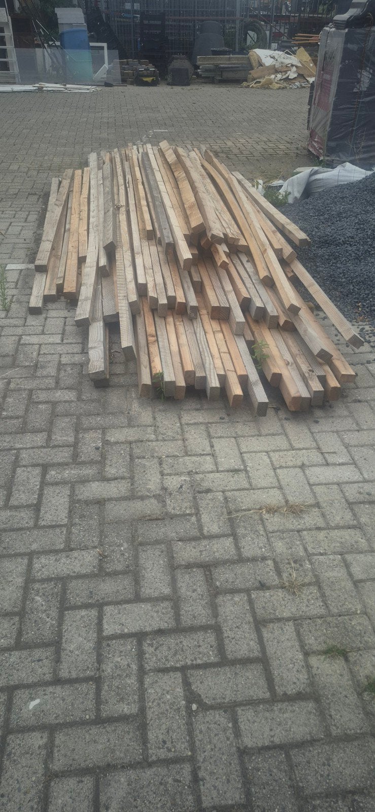 Partij douglas balken  70x45mm,  lengtes (2.5m, 4m, 5m), Ophalen