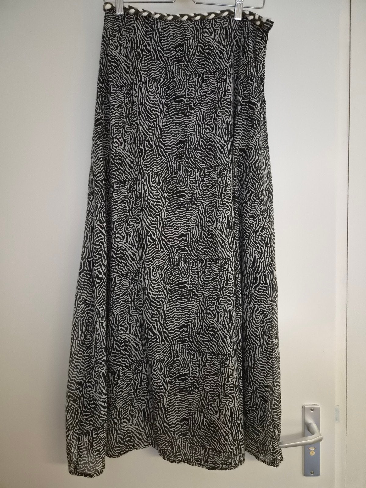 Costes Maxi Rok Zwart/Wit Print Maat S, Zwart, Ophalen of Verzenden, Zo goed als nieuw, Costes