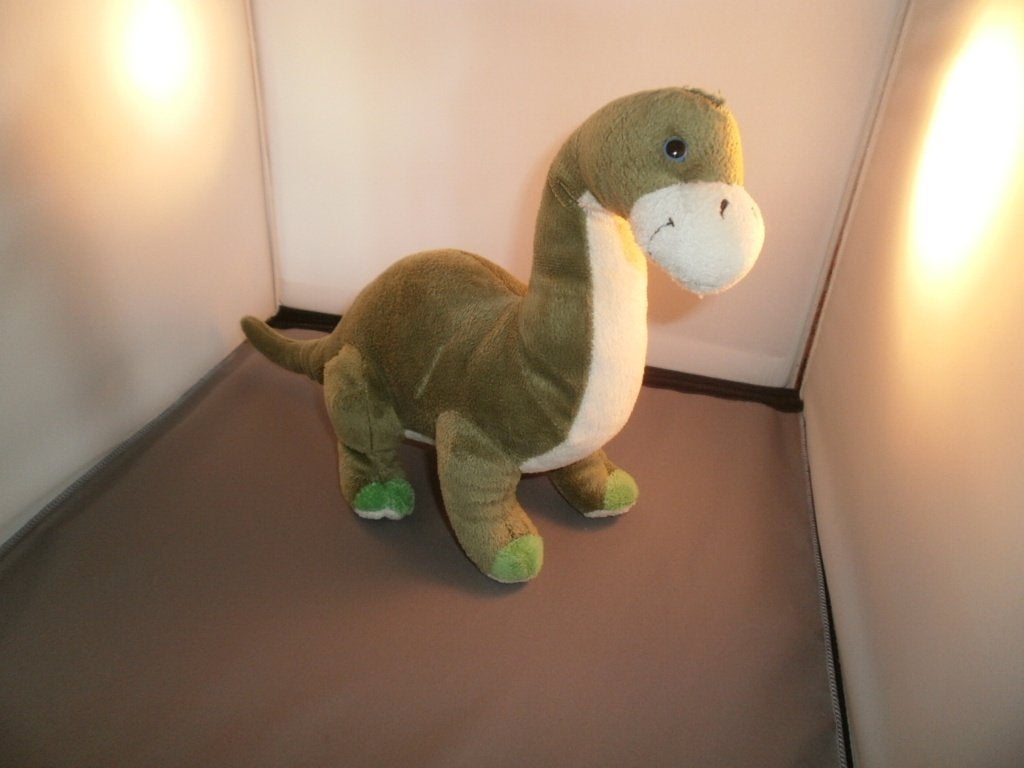 dino/draak Ronald avs 3 kleuring groen 26x32 cm velours nr10, Groen, Overige merken, Dinosaurus, Ophalen of Verzenden