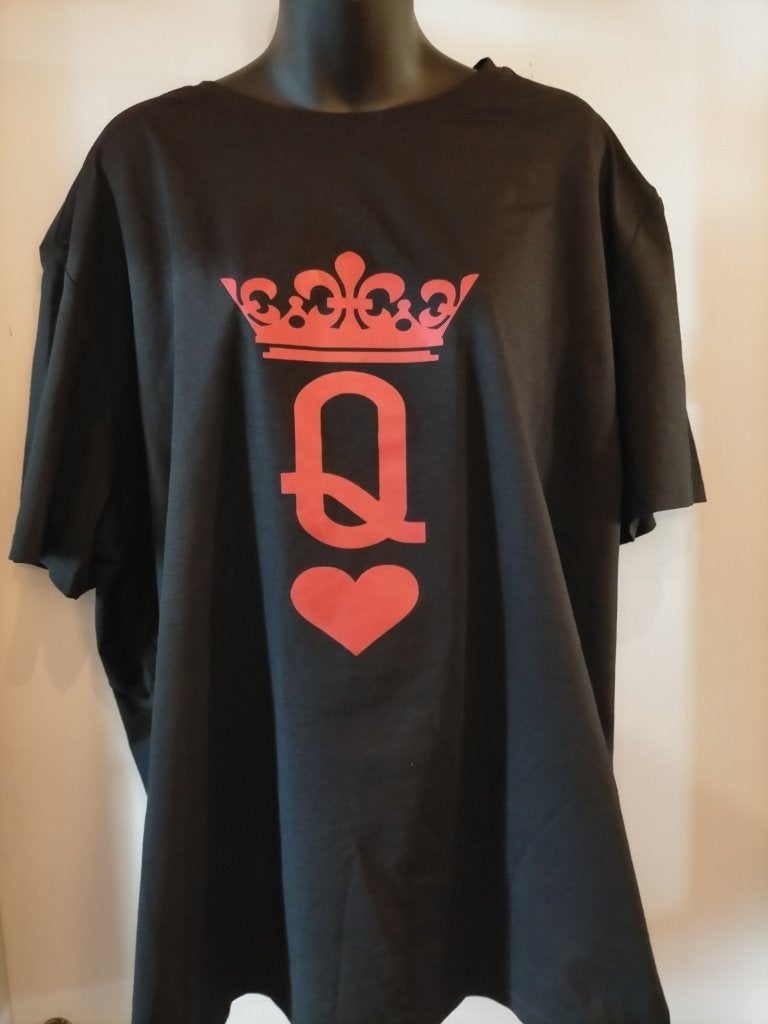 Shirt Q (Queen of hearts), Verzenden, Zo goed als nieuw, Maat 56/58 (XL)