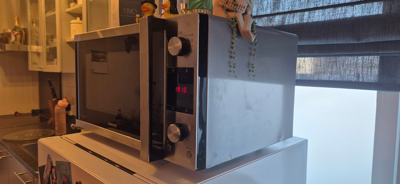SAMSUNG Combimagnetron MC457TGRCSR - Zilver, Witgoed en Apparatuur, Ovens, Ophalen, Gebruikt, Hete lucht, Draaiplateau