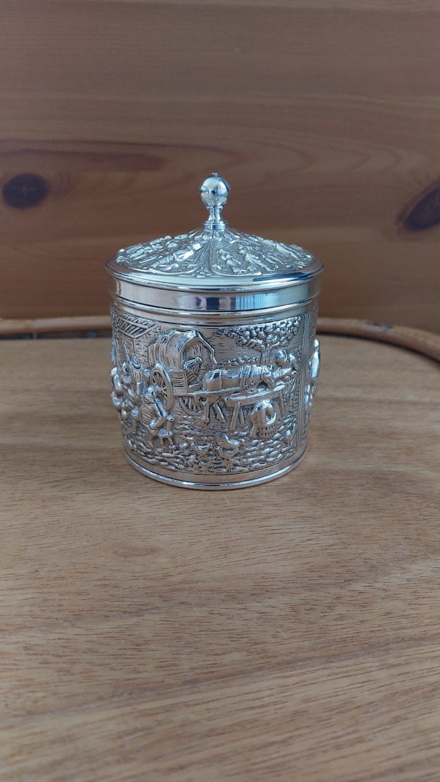 Te koop vintage verzilverd theebus., Antiek en Kunst, Ophalen of Verzenden