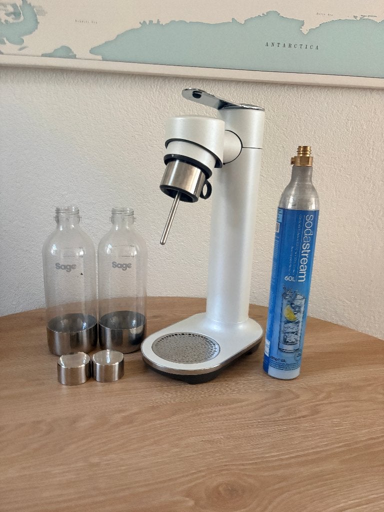 Sage Bruiswatermaker InFizz incl. 2 luxe flessen, Witgoed en Apparatuur, Ophalen, Zo goed als nieuw