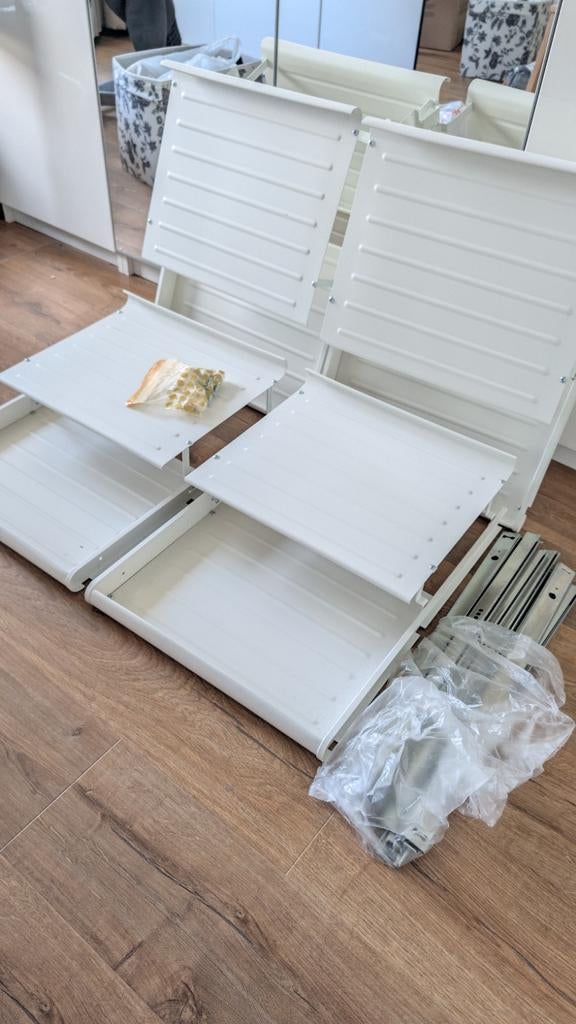 4x IKEA Komplement schoenenrek, Wit, Zo goed als nieuw, Minder dan 100 cm, 50 tot 100 cm