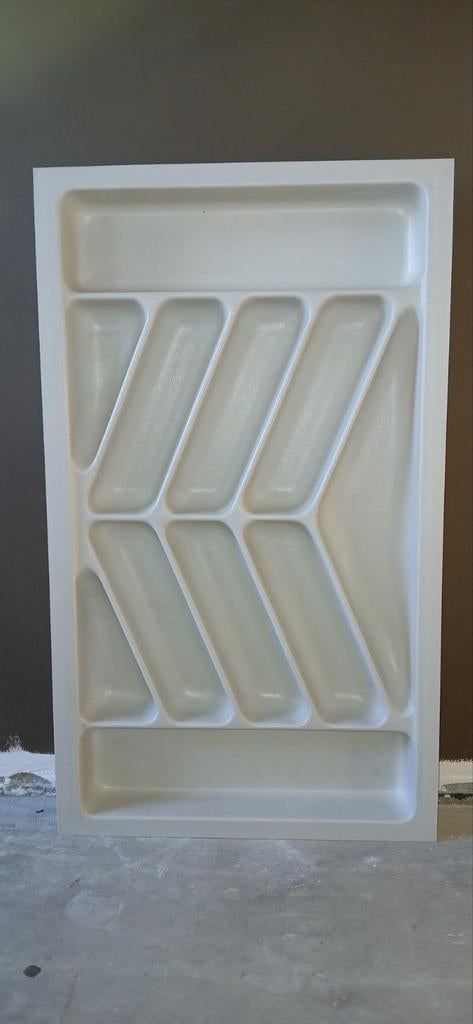 Bestekbak lade-indeling, Kunststof, Ophalen, Beige, Overige typen