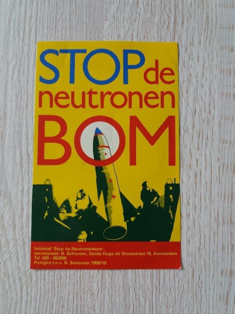 sticker STOP de neutronen BOM, Ophalen of Verzenden, Zo goed als nieuw, Overige typen