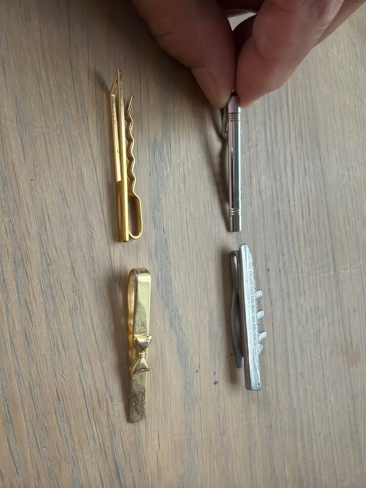 Diverse dasspelden - Goudkleurig en Zilverkleurig, Ophalen of Verzenden, Gedragen, Goud, Met patroon