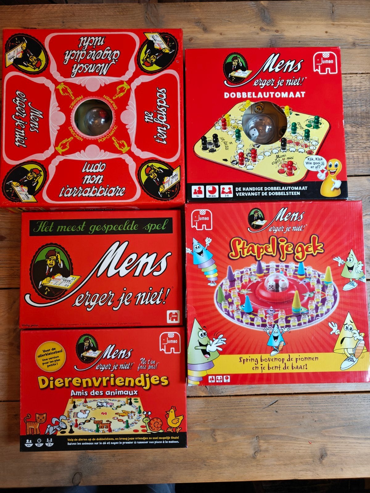 5 X Mens erger je niet., Ophalen of Verzenden, Jumbo., Jumbo., Jumbo.