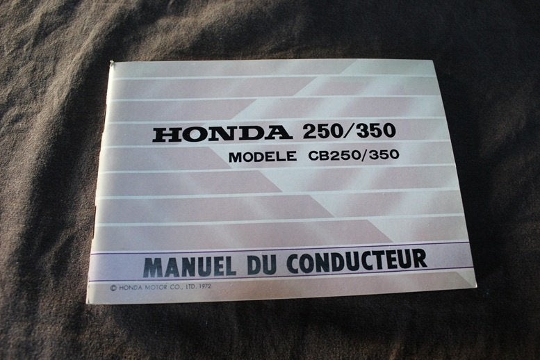 Honda CB250 CB350 K4 1972 manuel du conducteur handleiding, Ophalen of Verzenden, Honda