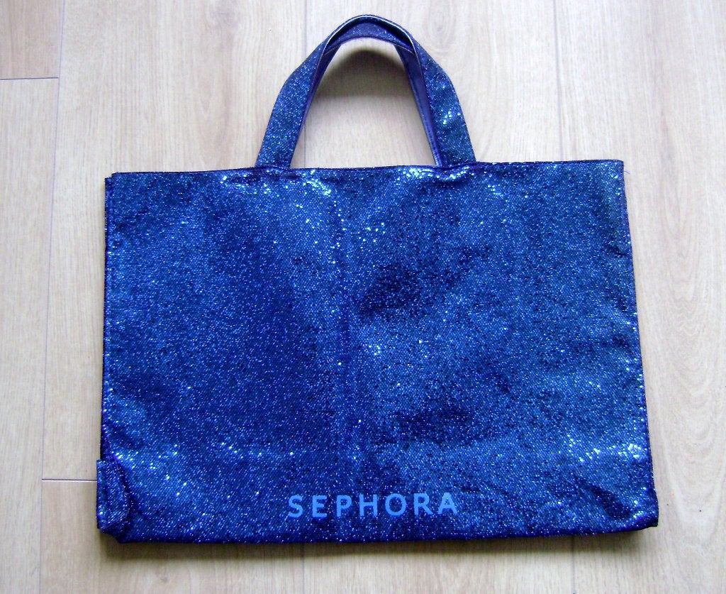 sephora glitter handtas tas retro vintage boho glam cosplay, Sieraden, Tassen en Uiterlijk, Ophalen of Verzenden, Gebruikt, Blauw
