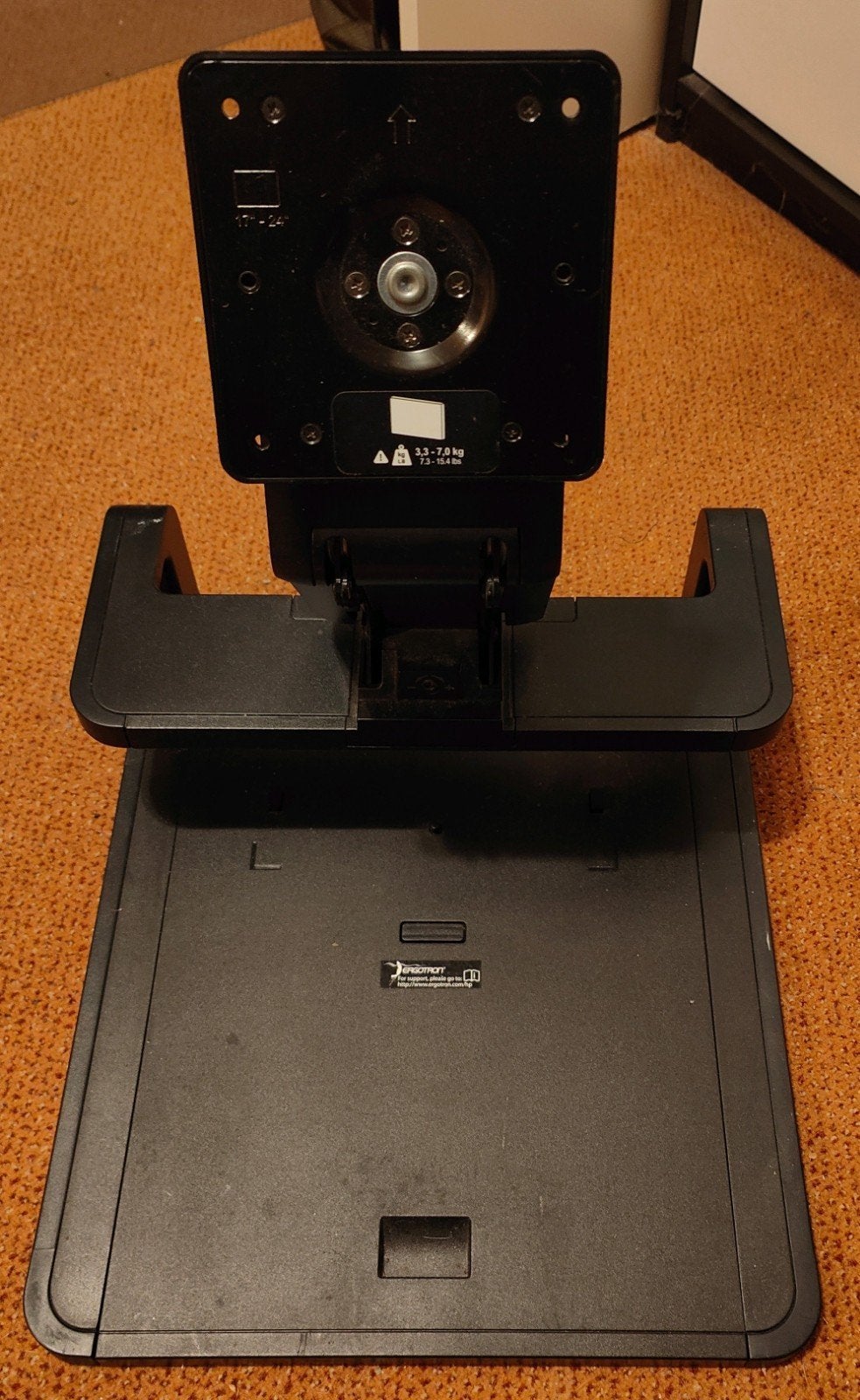 HP Ergotron monitor standaard t/m 24 inch met laptopsteun, Ophalen, Gebruikt, IPS, Full HD