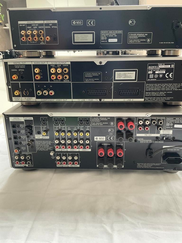 Sony QS RECEIVER/DVD/CD SPELER, Ophalen of Verzenden, Zo goed als nieuw, 60 tot 120 watt, Sony