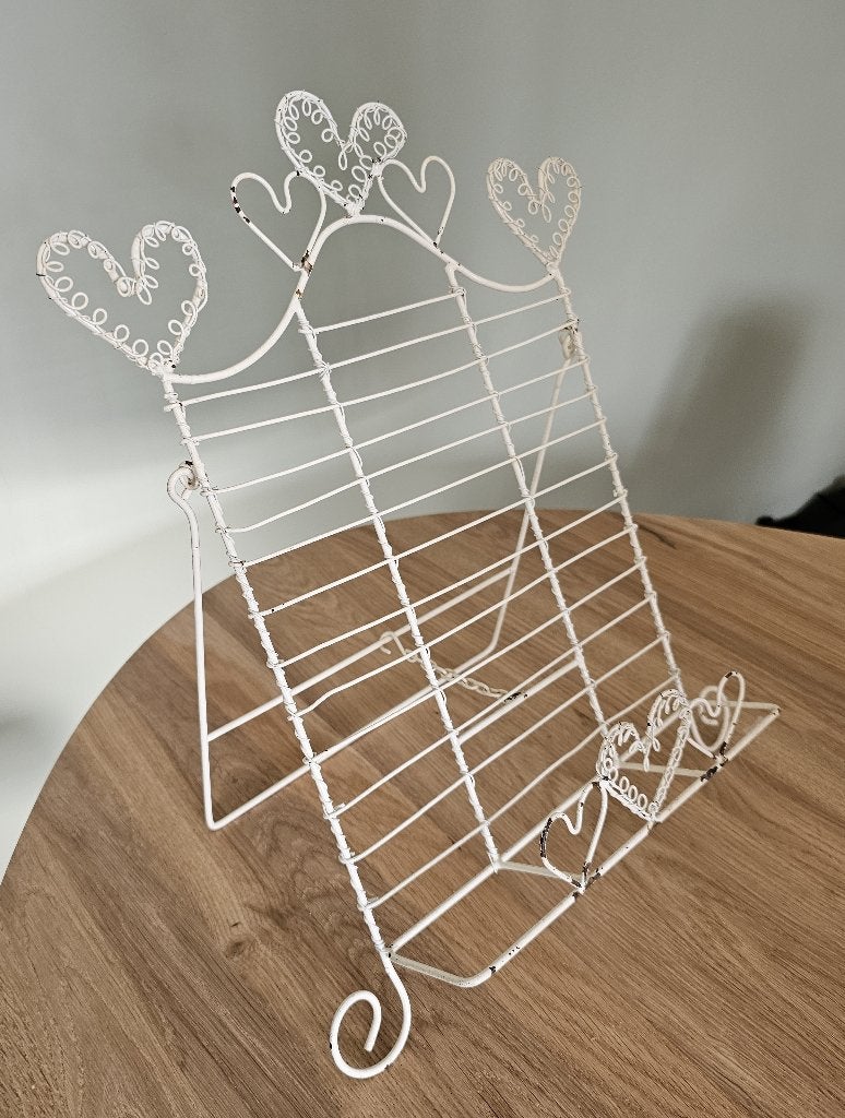 LEUKE BROCANTE KOOKBOEKSTANDAARD, Huis en Inrichting, Ophalen of Verzenden, Metaal, Wit, Overige merken
