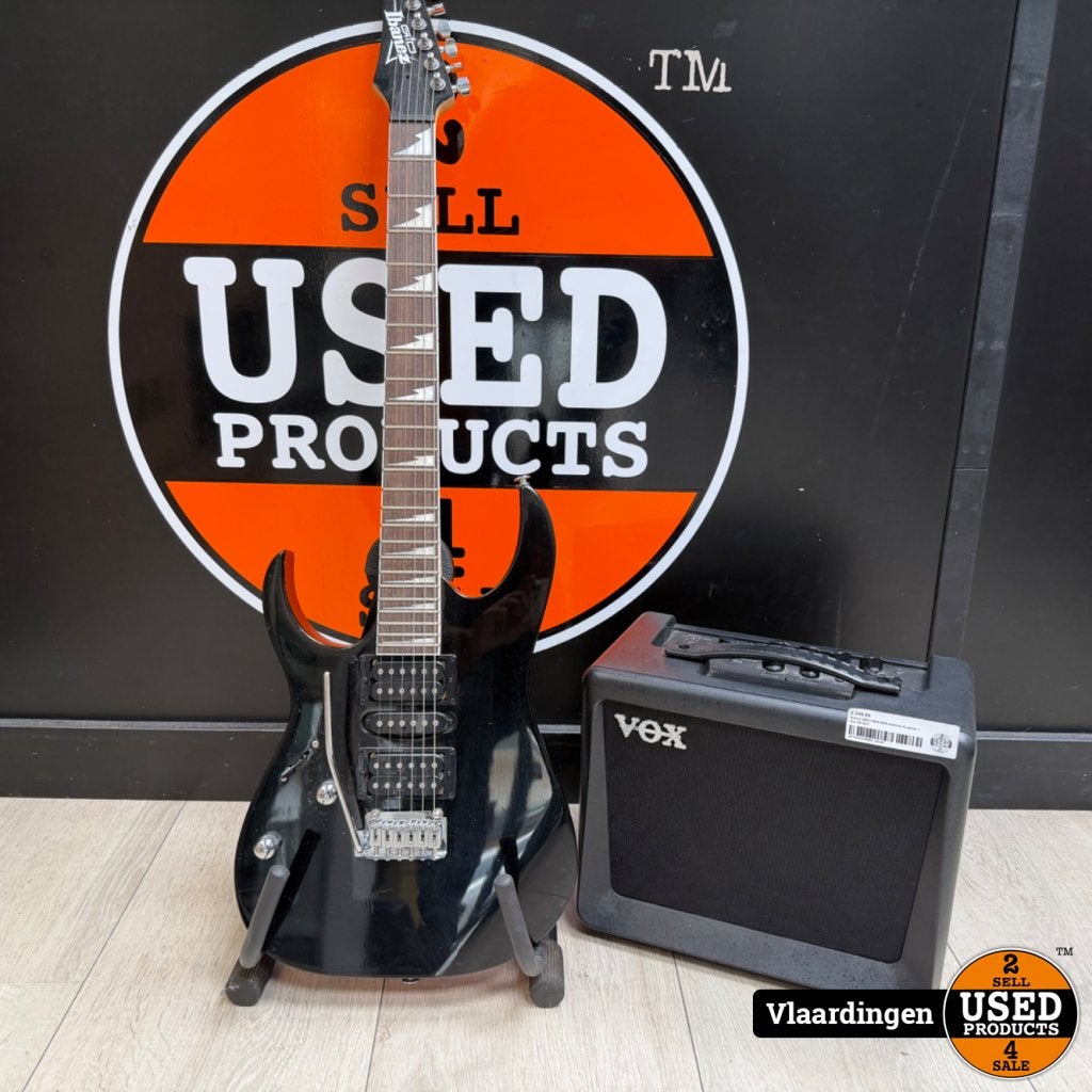 Ibanez GRG170DX-BKN elektrische gitaar + Vox VX15GT, Ibanez, Gebruikt, Support@ibanez.com, 1-3, Kanda Surugadai 2-chome
Chiyoda, Tokyo 101-8310
Japan