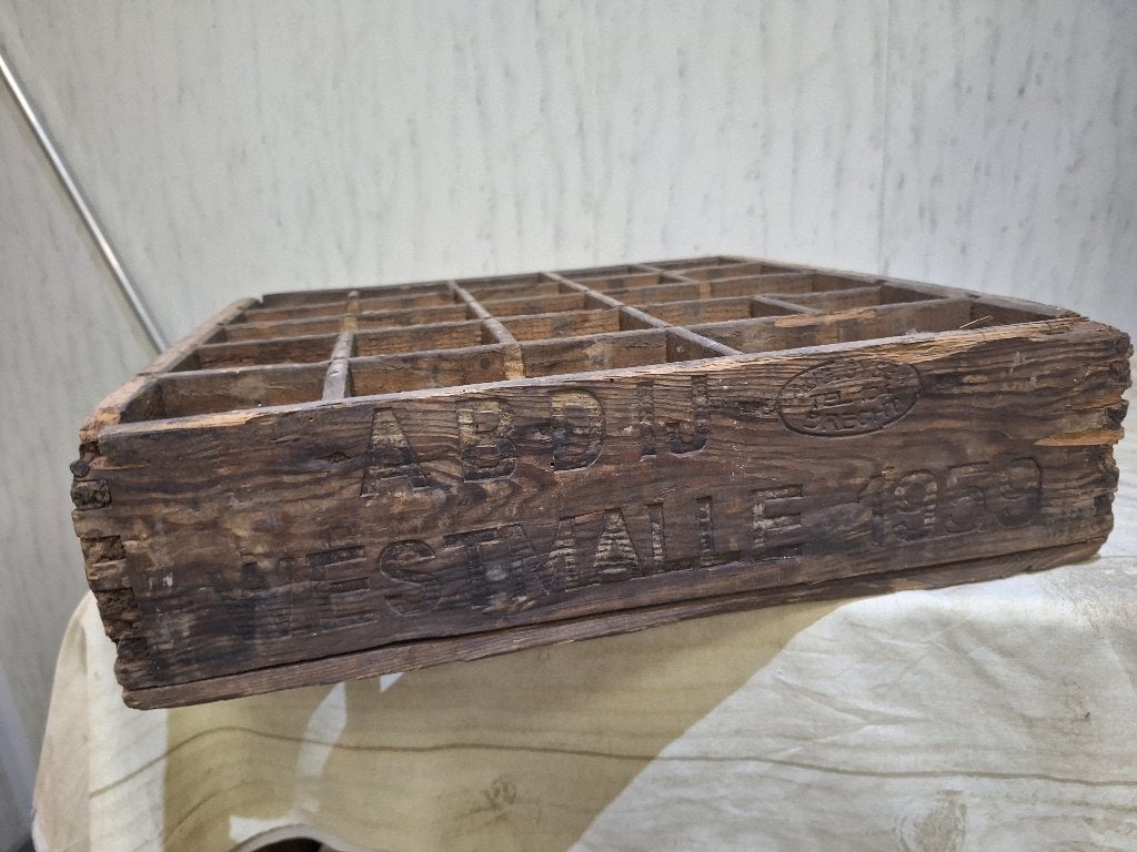 oude bierbak Abdij Westmalle, 1959, Ophalen of Verzenden, Gebruikt, Overige typen, Overige merken