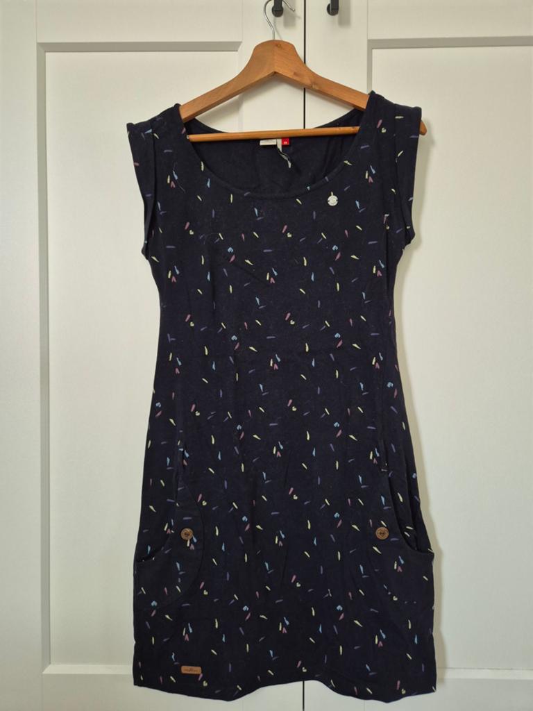 Ragwear jurk met print en zakken - Maat XS, Blauw, Ophalen of Verzenden, Maat 34 (XS) of kleiner, Gedragen