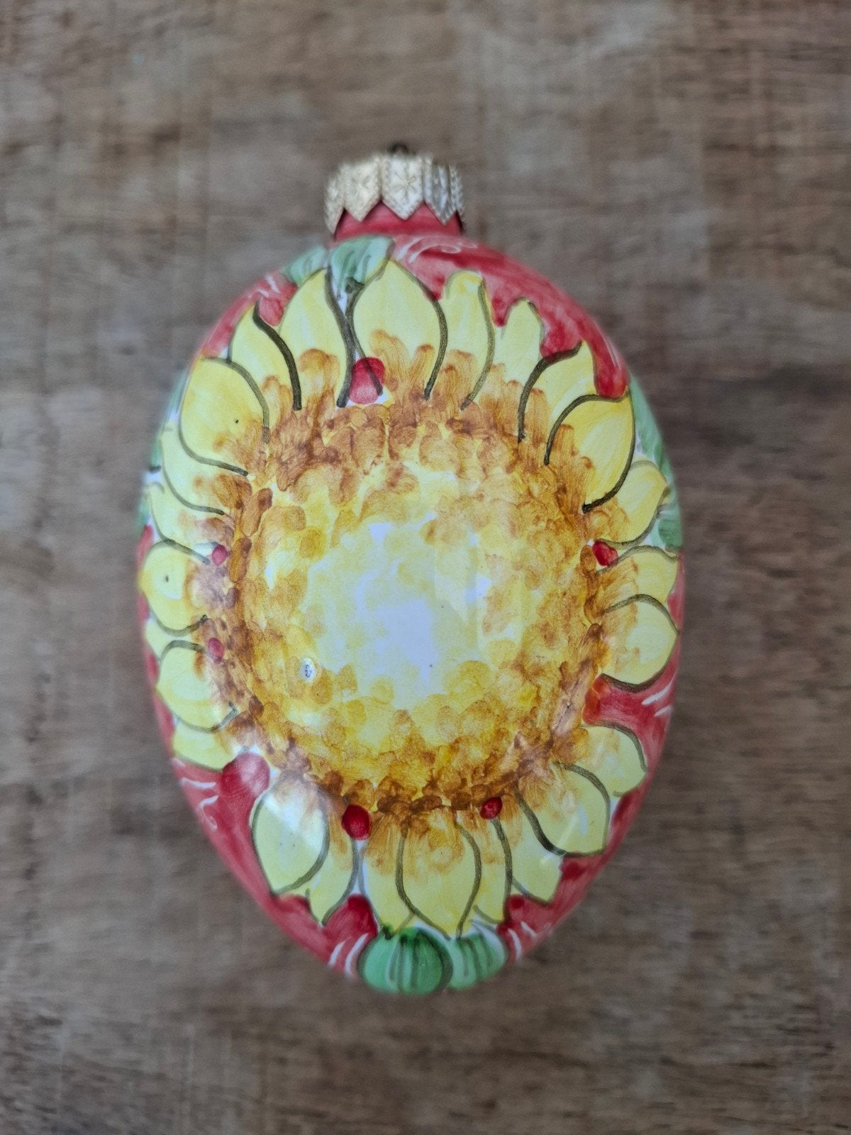 Zonnebloem van keramiek uit Sicilië, Ophalen of Verzenden