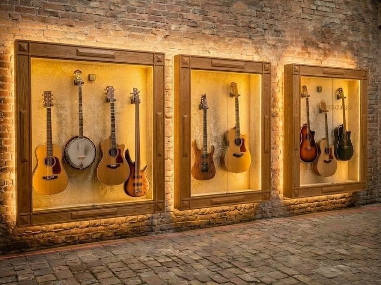 Antieke Art Deco/modern art vitrine kast voor bijv. gitaren, Ophalen, Gebruikt, Overige typen