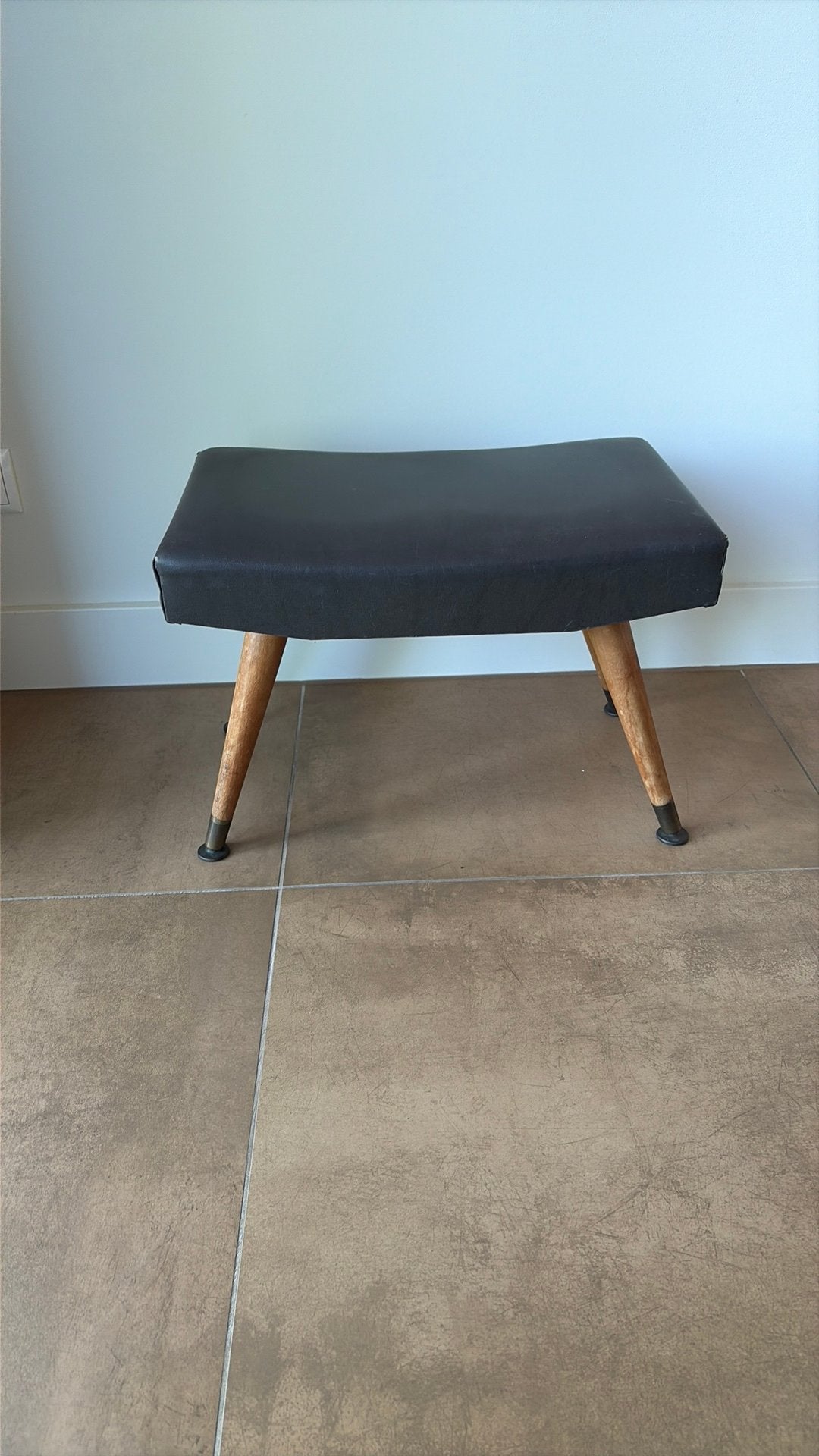 Vintage voetenbankje, Minder dan 50 cm, Gebruikt, Mid century modern, Ophalen of Verzenden