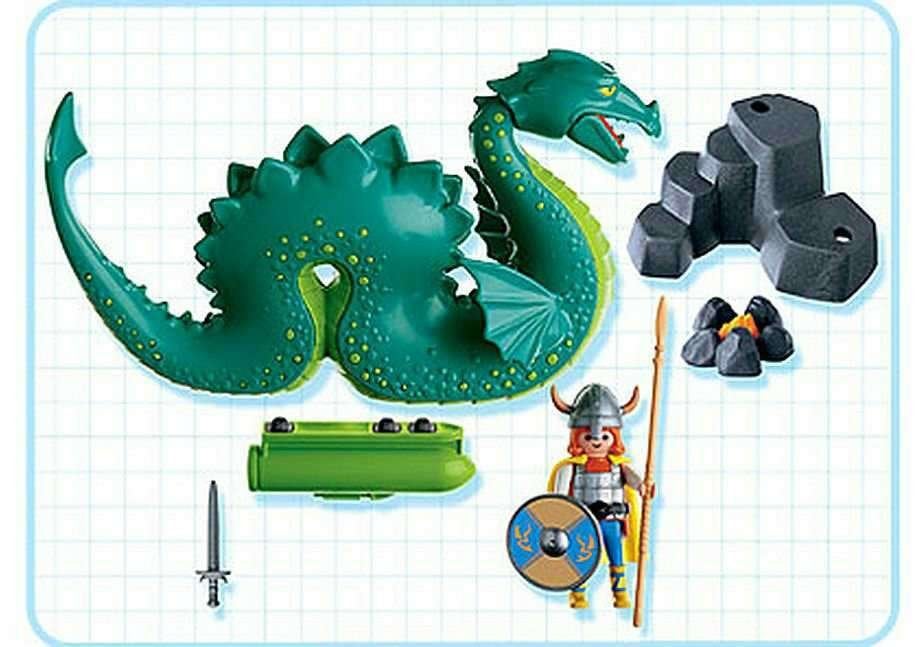 Playmobil set Nessie met viking 3155, Complete set, Overige typen, Ophalen of Verzenden, Zo goed als nieuw